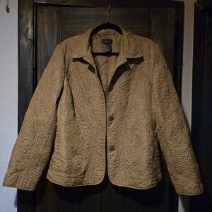 RQT - Like new Tan / Gold Quilted Jacket